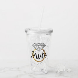 花嫁 ダイヤモンド ゴールド 婚約指輪 アクリルタンブラー