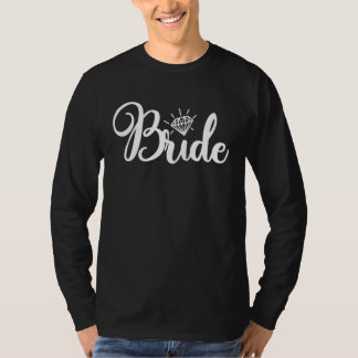 花嫁 ダイヤモンド バチェラーette ウェディング ブライダル シャワー tシャツ