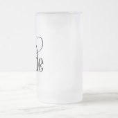 花嫁 (デザイン3) 霜入りガラスビールマグ フロストグラスビールジョッキ (中央)