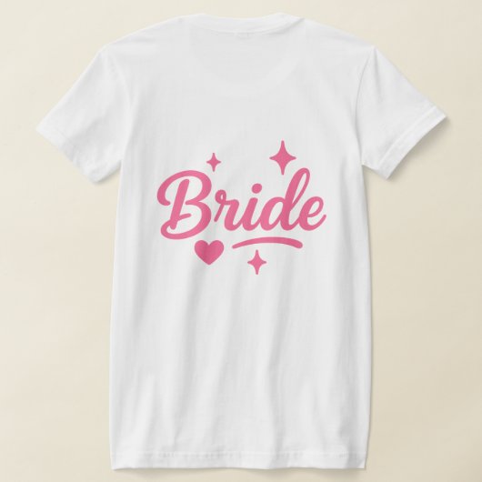 花嫁 ネオン ピンク Tシャツ (レイダウン裏面)