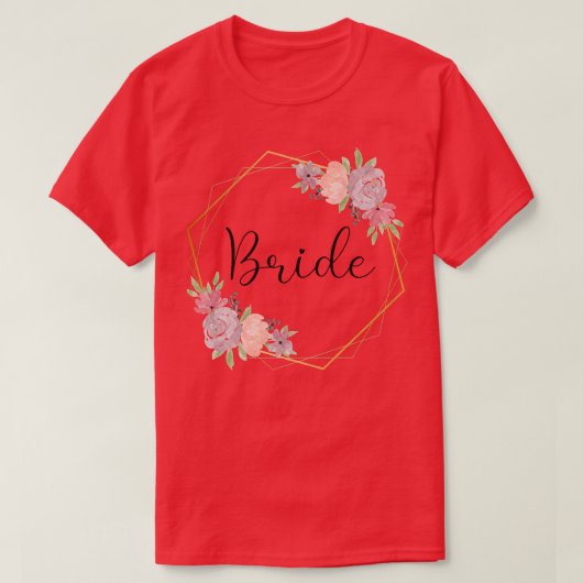 花嫁 ハンター パーティー 花 ペイント 花嫁 Tシャツ (デザイン正面)