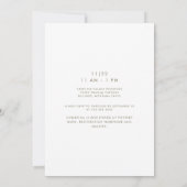 花嫁 フォト ユーカリ ダークカーキ ブライダルシャワー 招待状 (裏面)