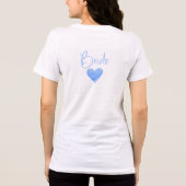 花嫁 ブライズメイド 結婚式 花嫁の友人たち 青い トライブレンドTシャツ (裏面)