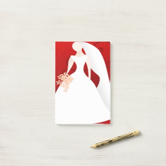 花嫁 ポストイット (デスク上)