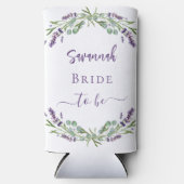 花嫁 ラベンダー ユーカリ グリーン 名前 スリム缶クーラー (正面)