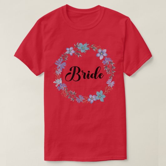 花嫁 友達 パーティー 花の輪のチーム 花嫁 結婚 Tシャツ (デザイン正面)