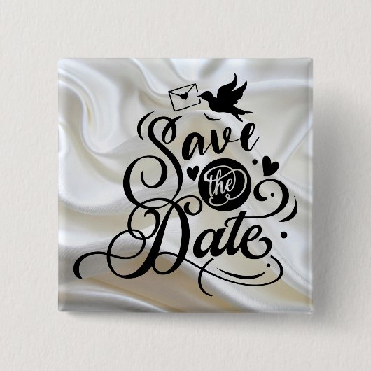 花嫁 – 四角ボタン 缶バッジ (正面)