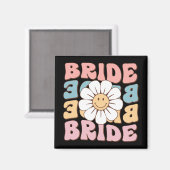 花嫁 女性 シャツ 花嫁 ウェディング ブライズ パーティー マグネット (正面/裏面)