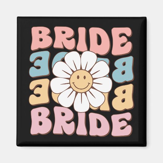 花嫁 女性 シャツ 花嫁 ウェディング ブライズ パーティー マグネット (正面)