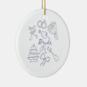 花嫁 婚約 結婚 カップル 夫婦 セラミックオーナメント (右)