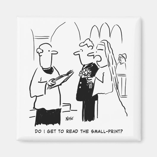 花嫁　小さな文字の漫画をチェックしたい マグネット (正面)