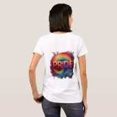 花嫁 - 現代的でエレガントなウェディングシャツ Tシャツ (裏面フル)