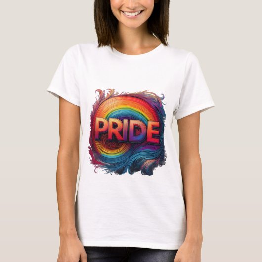 花嫁 - 現代的でエレガントなウェディングシャツ Tシャツ (正面)