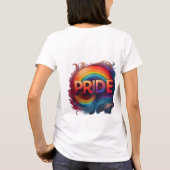 花嫁 - 現代的でエレガントなウェディングシャツ Tシャツ (裏面)