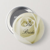 花嫁(白いバラ) 缶バッジ (正面&裏面)