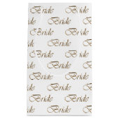 花嫁 白金 エレガント 筆記体 スモールペーパーバッグ (正面)