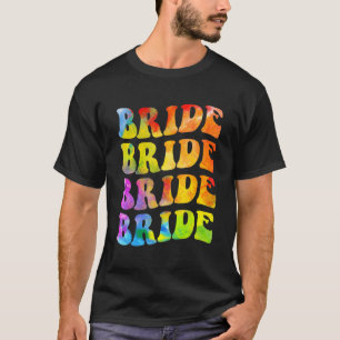 花嫁 私と一緒クルー タイダイ バチェロレッテパーティー 花嫁B Tシャツ