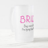 花嫁(私を結び目を結ぶ打撃Imは買って下さい) フロストグラスビールジョッキ (正面左)