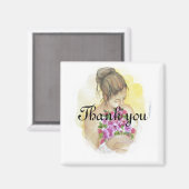 花嫁  結婚式の感謝の品 マグネット (正面/裏面)