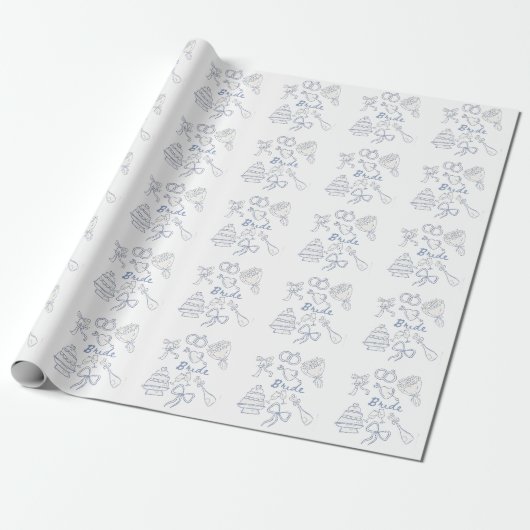 花嫁 結婚式 婚約 カップル 夫婦 ラッピングペーパー (アンロールド)