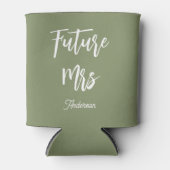 花嫁 緑 白色 将来のミセス エレガント 缶クーラー (正面)