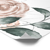 花嫁 花婿のシグネチャードリンク バーメニュー ピンク ポスター (角)