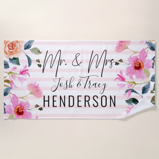 花嫁・花婿 ビーチタオル (正面)