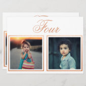 花嫁 花婿 年齢 エレガント ローズゴールド テーブルナンバー (正面/裏面)