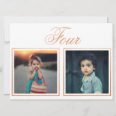 花嫁 花婿 年齢 エレガント ローズゴールド テーブルナンバー (裏面)