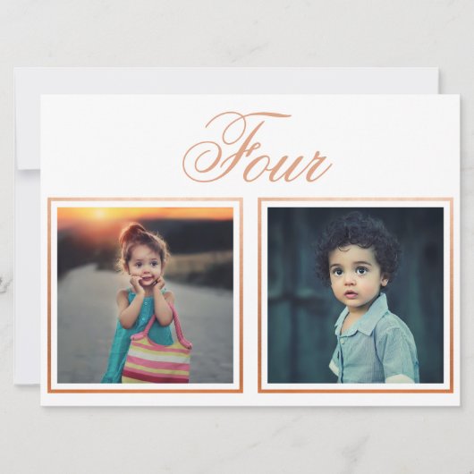 花嫁 花婿 年齢 エレガント ローズゴールド テーブルナンバー (正面)