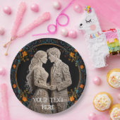 花嫁 & 花婿 結婚式 オーダーメイド ペーパープレート (パーティー)