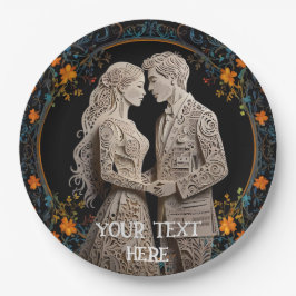 花嫁 & 花婿 結婚式 オーダーメイド ペーパープレート