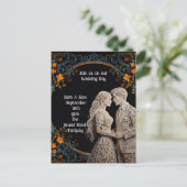 花嫁 & 花婿 結婚式 オーダーメイド ポストカード (スタンド正面)