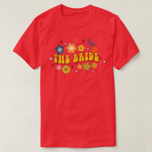 花嫁 花嫁の友達 グルーヴィーな独身最後の夜のパーティー Tシャツ (デザイン正面)