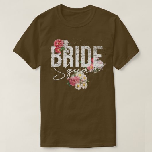 花嫁 花嫁隊 ブライズシャワー 女性 花  Tシャツ (デザイン正面)