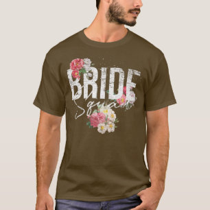 花嫁 花嫁隊 ブライズシャワー 女性 花 Tシャツ