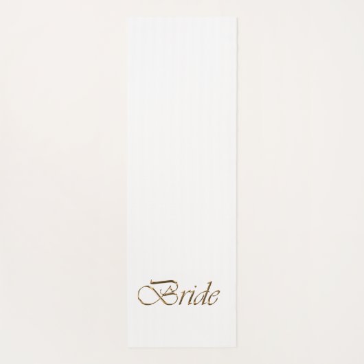 花嫁、金ゴールドスエレガントクリッ結婚ク・ホワイト ヨガマット (裏面)