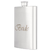 花嫁、金ゴールドスクリプトエレガントシックバチェロレッテ フラスク (左)