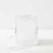 花嫁、金ゴールドスクリプトエレガントシック フロストグラスマグカップ (中央)