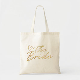 花嫁-金ゴールドフェイクなホイルのトートバック トートバッグ