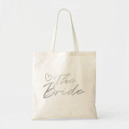 花嫁-銀製のフェイクなホイルのトートバック トートバッグ