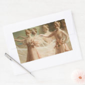 花嫁 長方形シール (封筒)