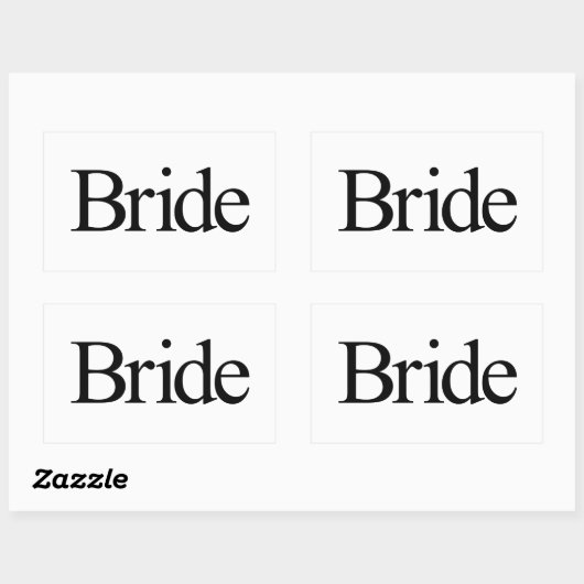 花嫁 長方形シール (シート)