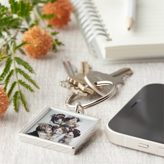 花嫁、c.1820 (litho) キーホルダー (側面)