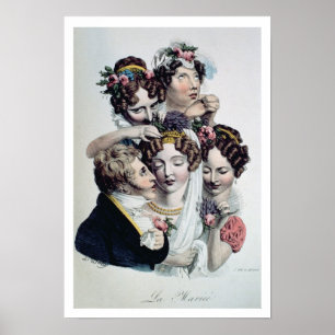 花嫁、c.1820 (litho) ポスター