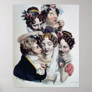 花嫁、c.1820 (litho) ポスター