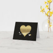 花嫁Coブラック&金ゴールドウェディングパーティパーソナルノート カード (黄色い花)