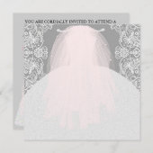 花嫁CO何かピンクこ来この花嫁パーティー 招待状 (正面/裏面)