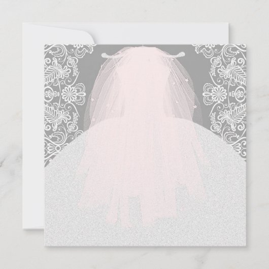 花嫁CO何かピンクこ来この花嫁パーティー 招待状 (正面)