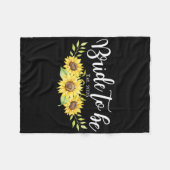 花嫁Est 2025男性祝女婚約したB フリースブランケット (正面(横))